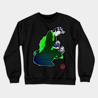 Bijinga - Tea ceremony and humanoid robot Crewneck Sweatshirt